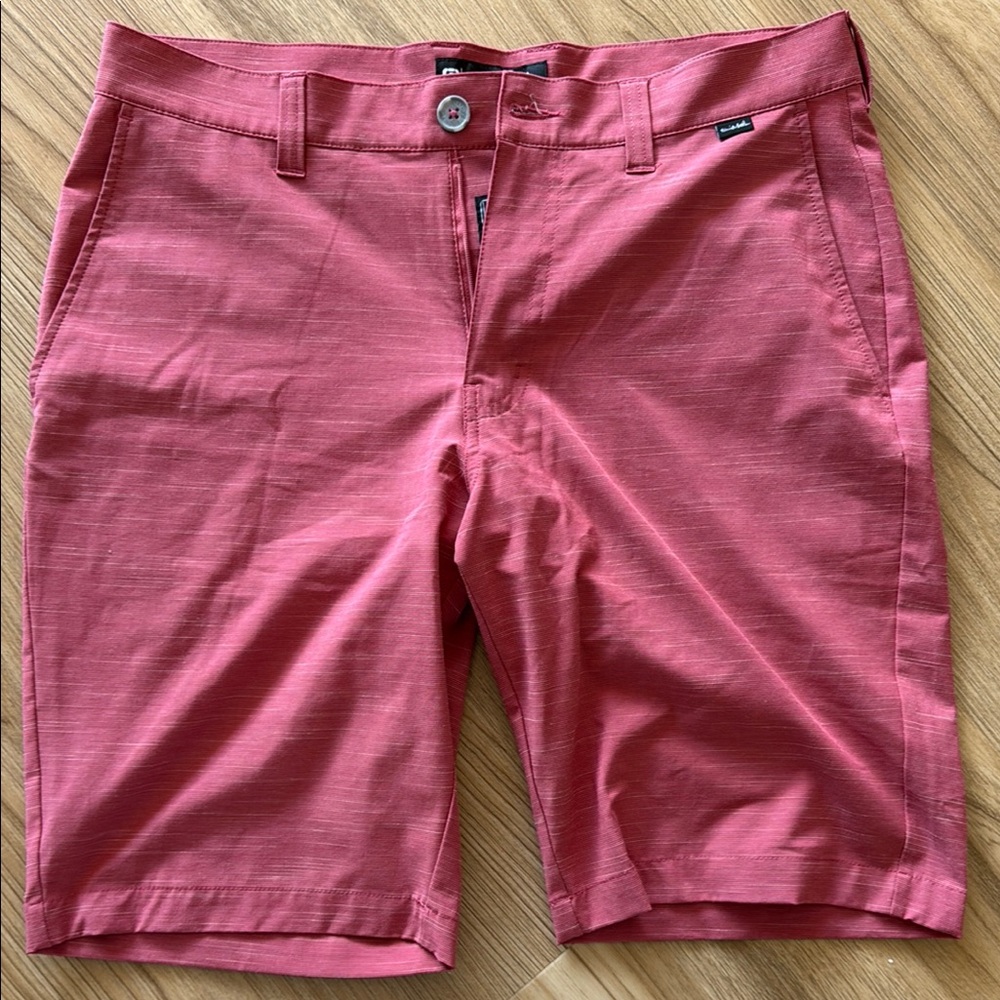 Travis Mathew Red Flat Front Shorts